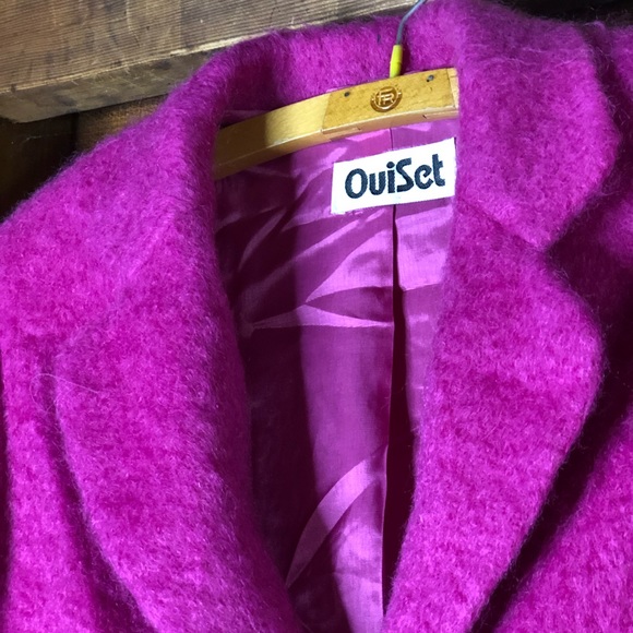 Vintage OuiSet Bright Pink Wool Fuzzy y2k - Picture 4 of 8
